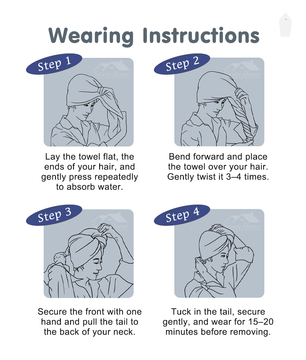Bubble Fleece Hair Drying Cap-8